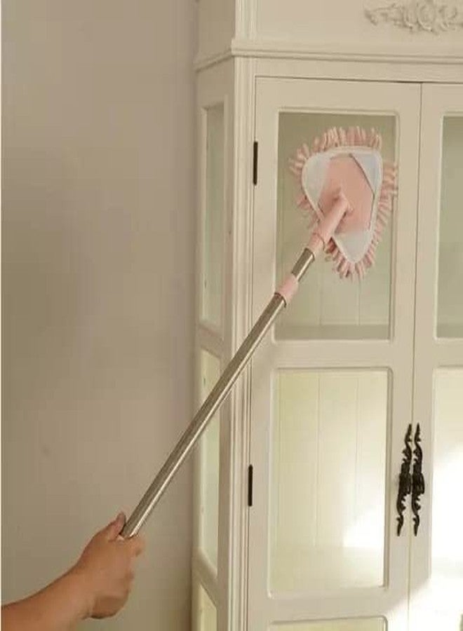 NISHIV Foldable Microfiber Triangle Shape Fan Cleaning Duster Flexible Fan mop for Easy Cleaning of Home Kitchen Car Ceiling and Fan Dusting Office Fan Cleaning Brush with Long Rod (Multi Color) - Image 2